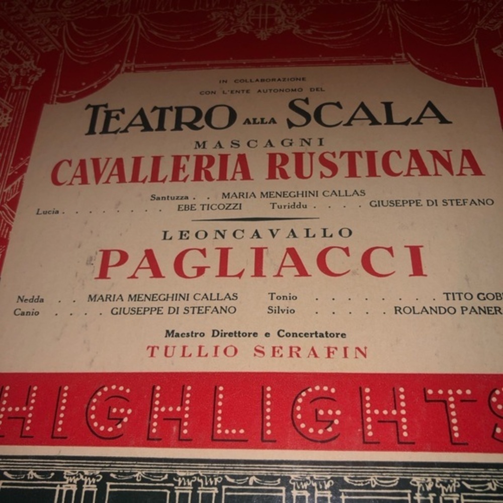 Cavalleria Rusticana Rare Vinyl LP Leoncavallo Pagliacci Teatro alla Scala